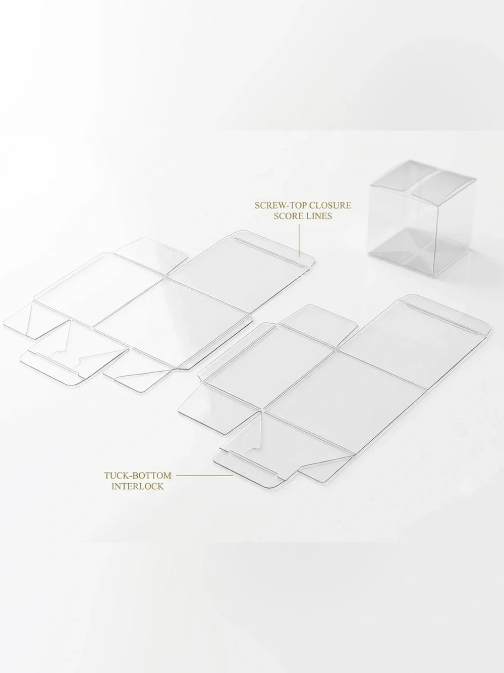 Gift Boxes 50 PVC Clear Party Favor Boxes 3x3x3 Size